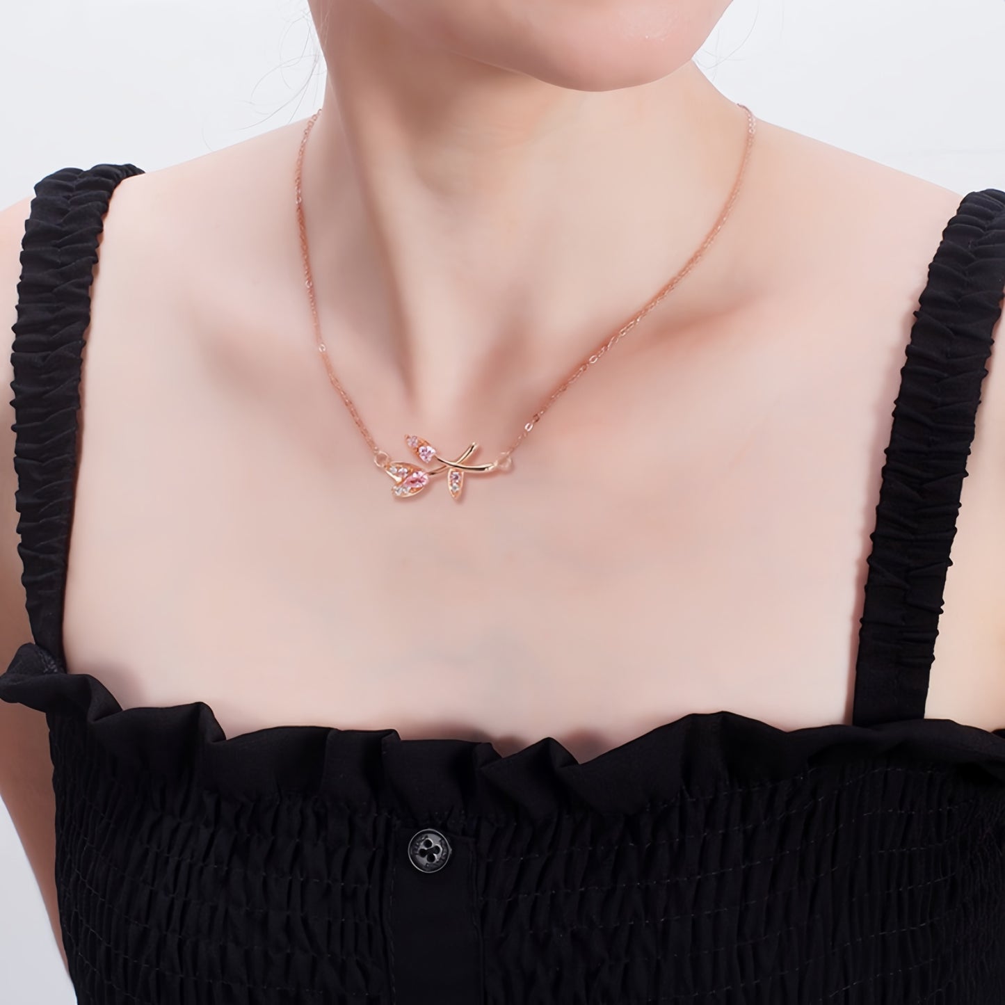 Elegantes Schmuckset aus 925er Sterling Silber, rosévergoldet