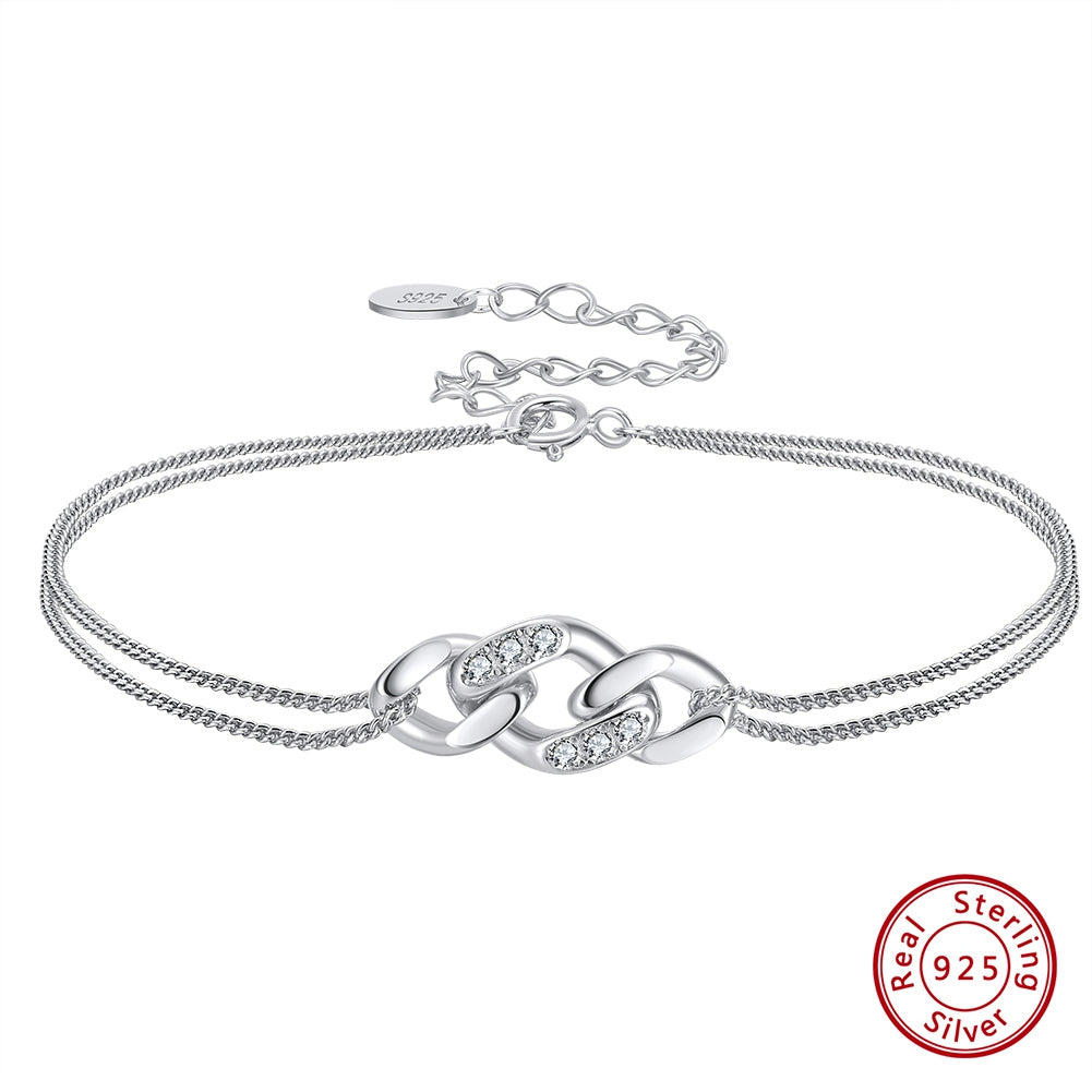 Elegantes Schmuckset aus 925 Sterling Silber mit AAAA Klarem Zirkonia