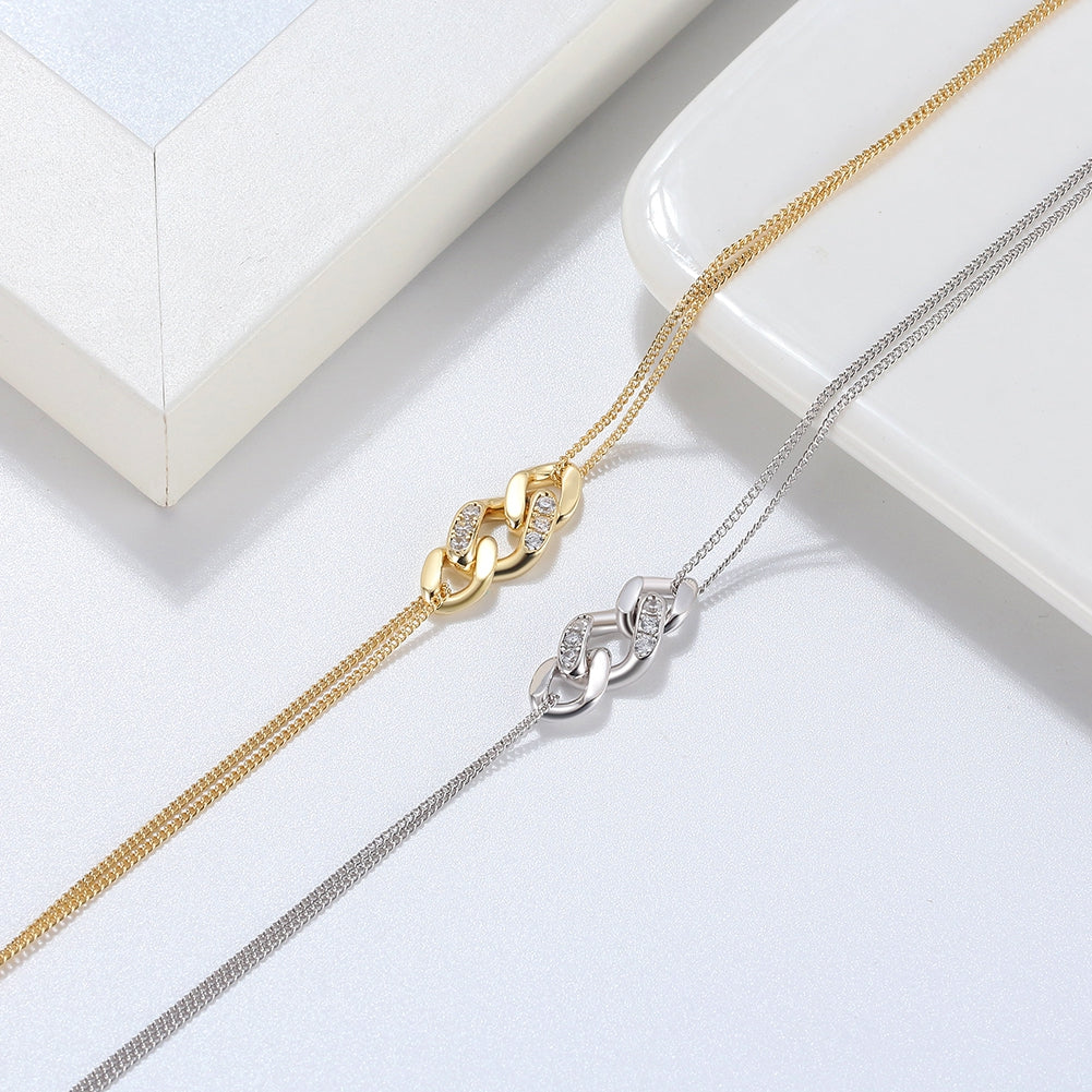 Elegantes Schmuckset aus 925 Sterling Silber mit AAAA Klarem Zirkonia