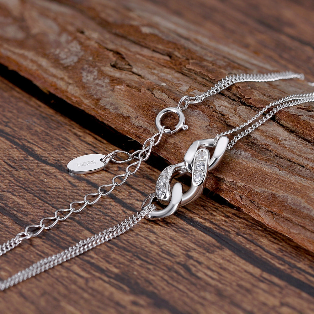 Elegantes Schmuckset aus 925 Sterling Silber mit AAAA Klarem Zirkonia