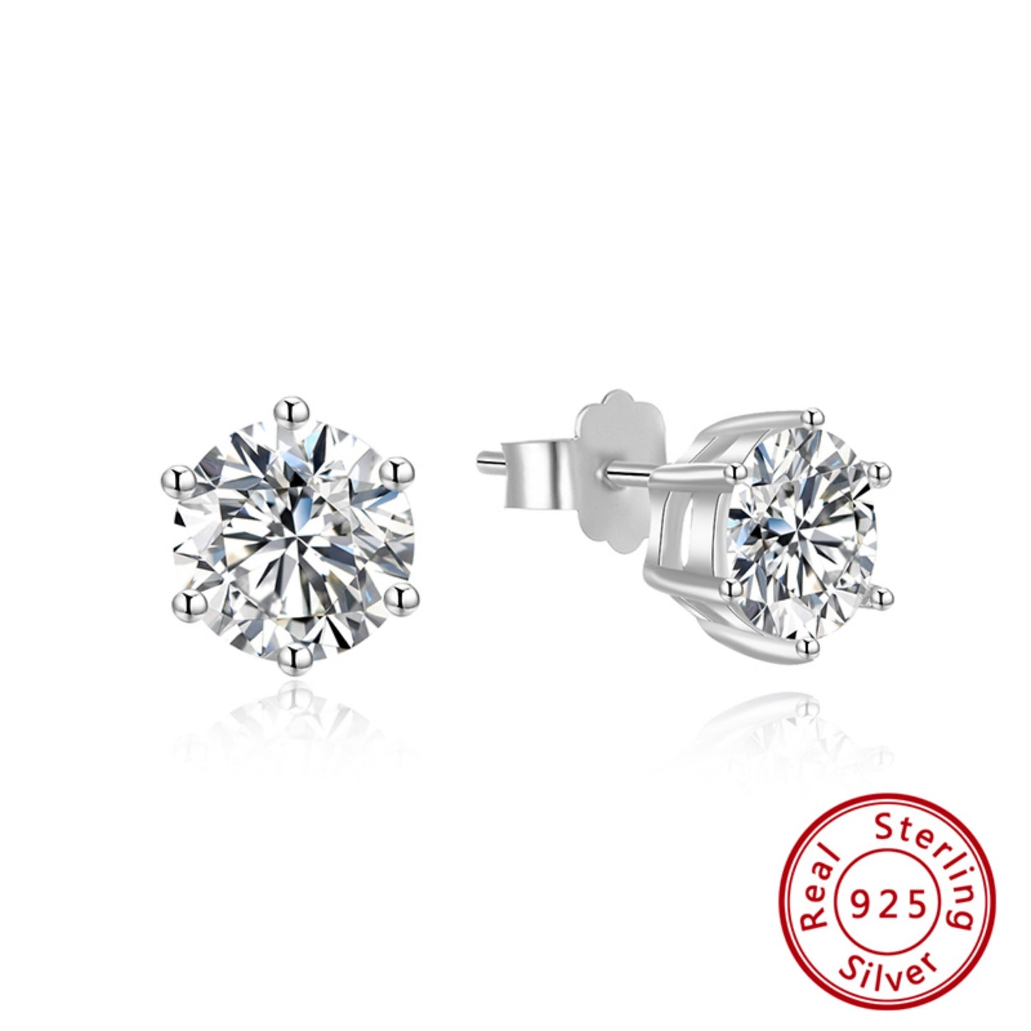Strahlender Glanz – Elegante Ohrstecker aus 925er Sterling Silber mit funkelndem Zirkonia