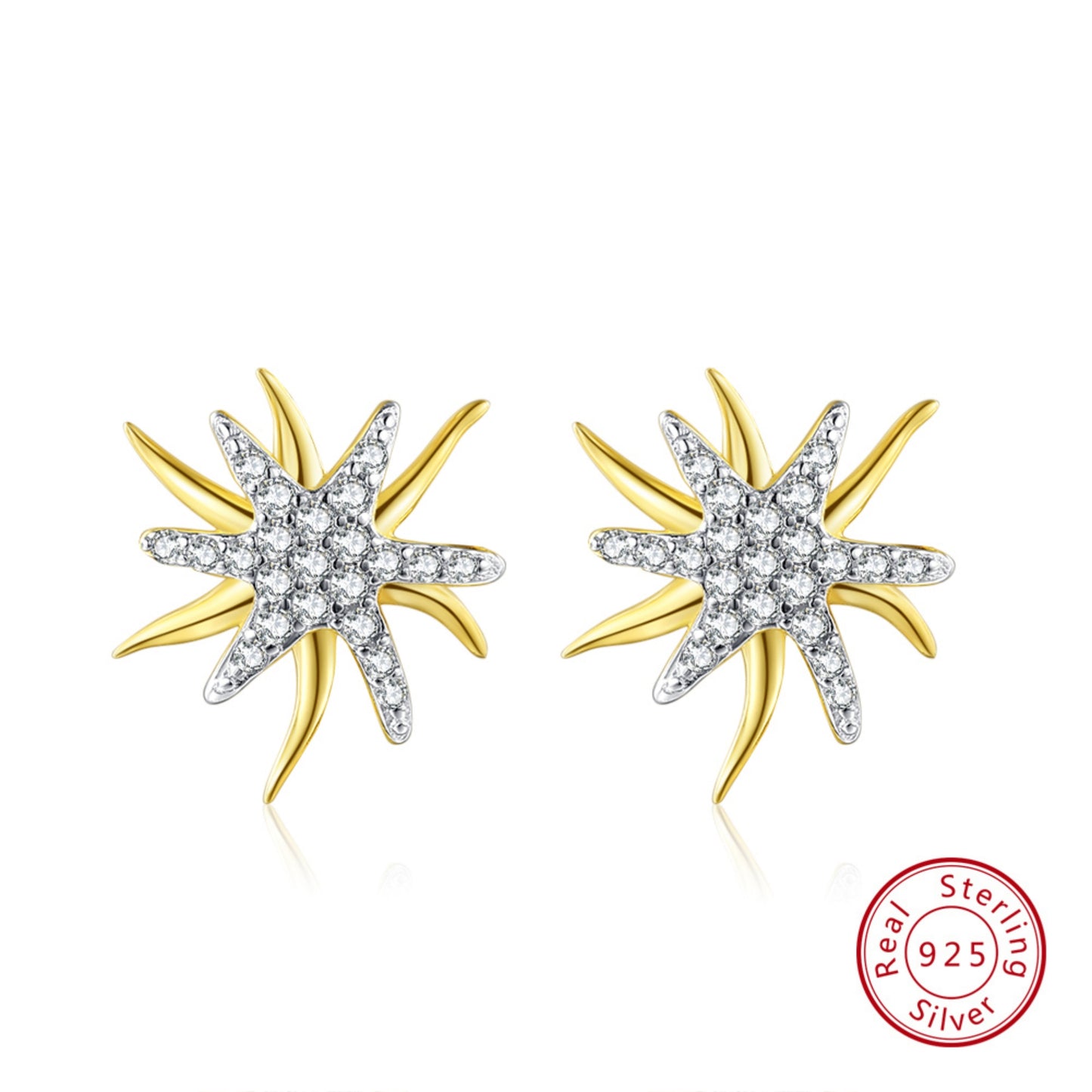 Strahlender Luxus: Elegantes Schmuckset aus 18K vergoldetem 925 Sterling Silber mit funkelnden Cubic Zirconia