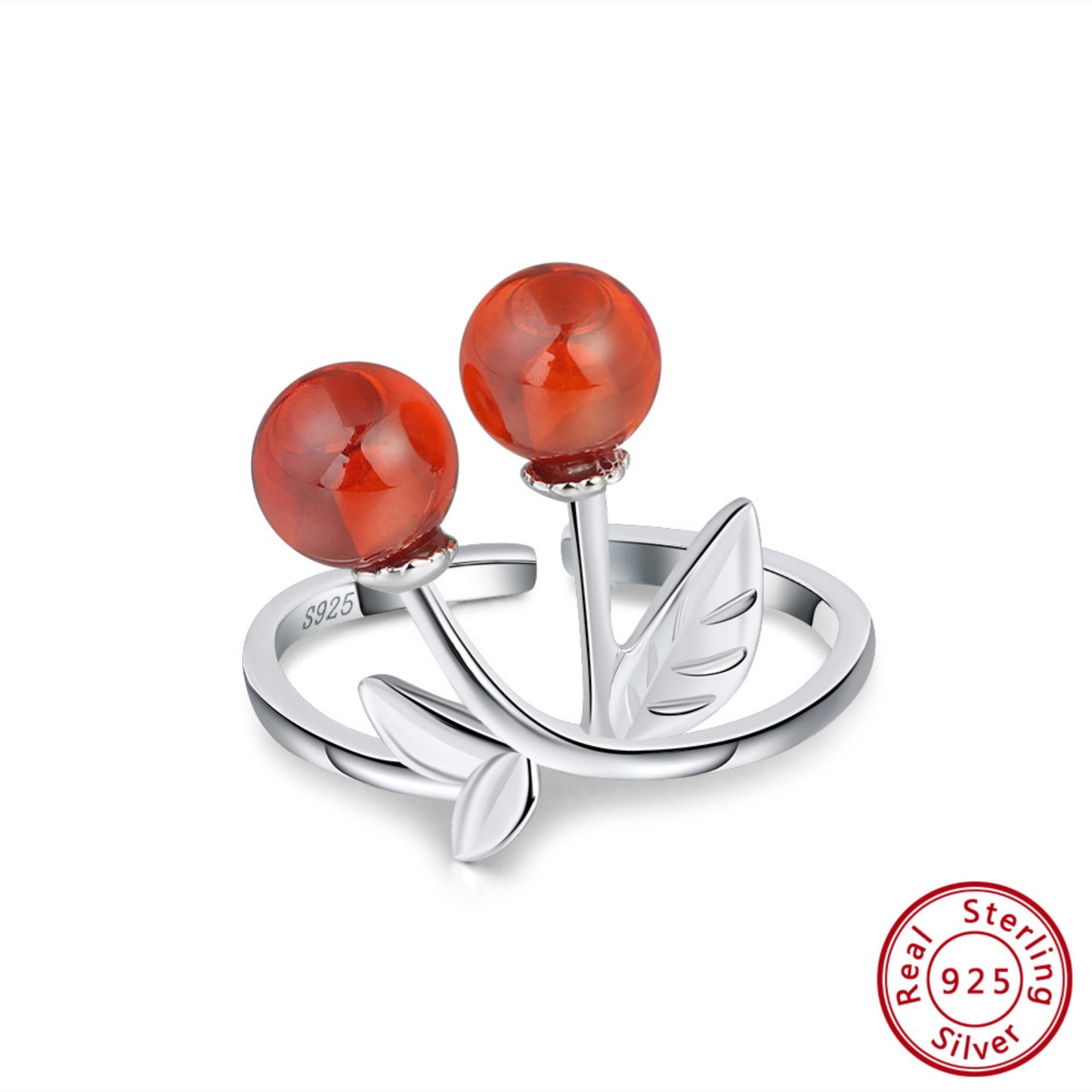 Kirsch-Design-Ring – Fruchtiger Charme in 925er Sterling Silber
