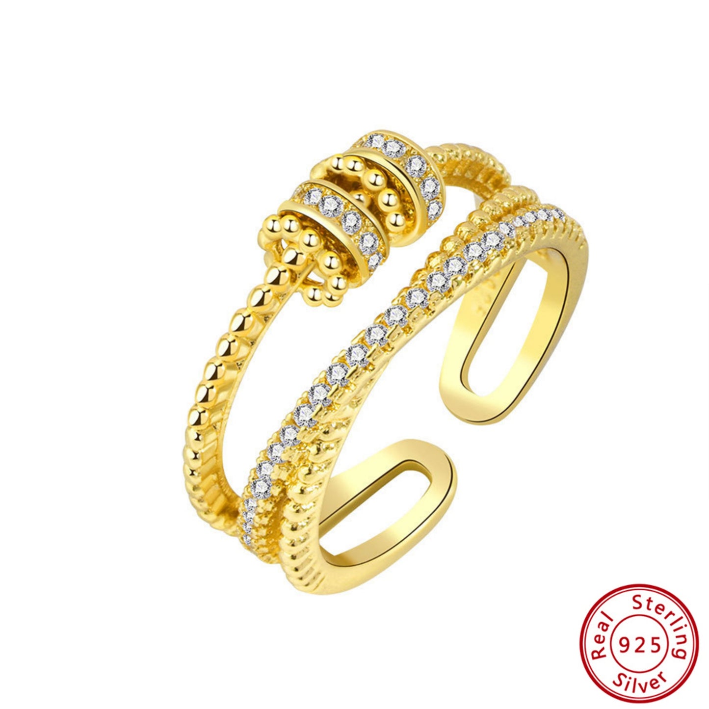 Eleganter 925er Silberring mit Cubic Zirkonia