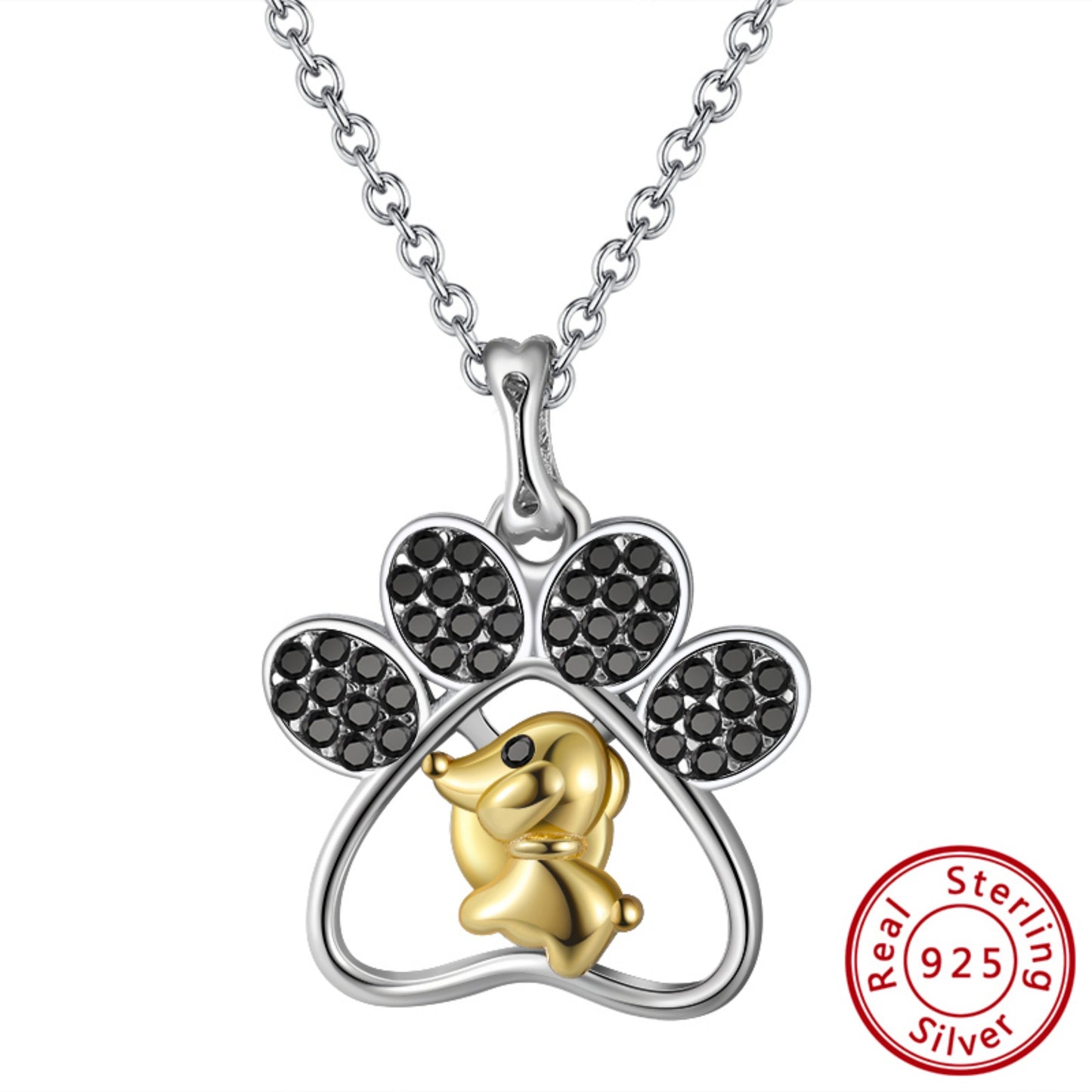 Hunde-Liebhaber Kette mit Rotatable Dog Design