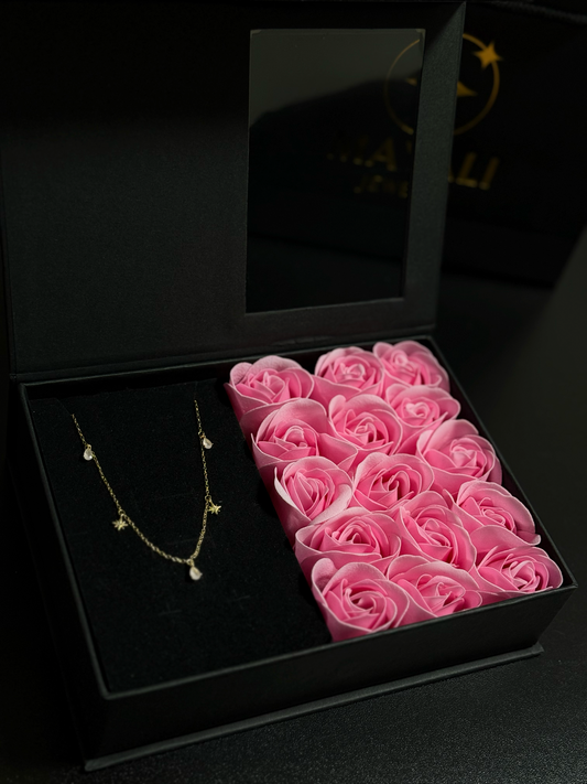 Elegante Halskette aus 925er Sterlingsilber mit 18 Karat Vergoldung für Frauen