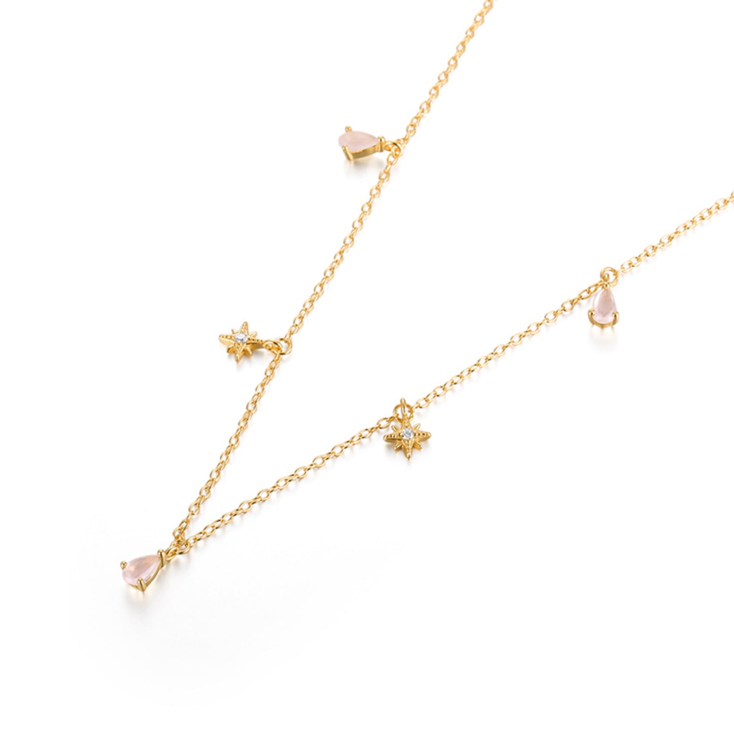 Elegante Halskette aus 925er Sterlingsilber mit 18 Karat Vergoldung für Frauen