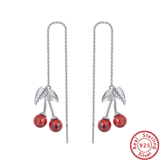 Elegante Kirschen-Ohrringe aus 925 Sterling Silber – Ein Fruchtig-Funkelnder Blickfang