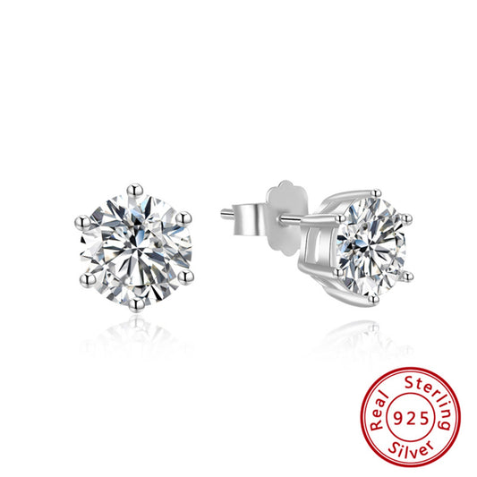 Strahlender Glanz – Elegante Ohrstecker aus 925er Sterling Silber mit funkelndem Zirkonia