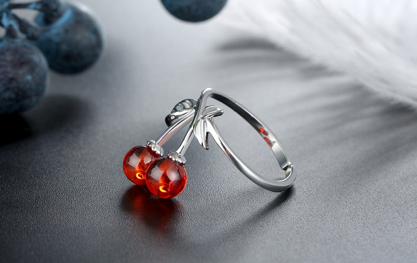 Kirsch-Design-Ring – Fruchtiger Charme in 925er Sterling Silber