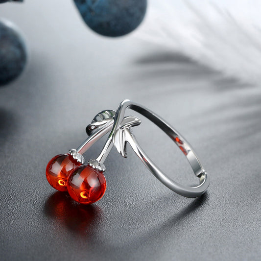Kirsch-Design-Ring – Fruchtiger Charme in 925er Sterling Silber