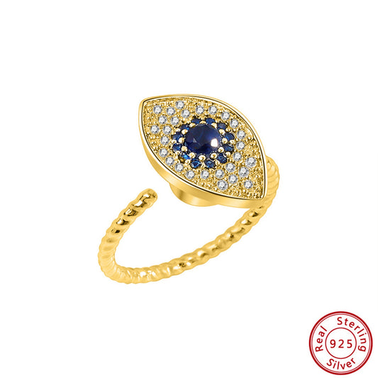 Evil Eye Ring aus Sterlingsilber