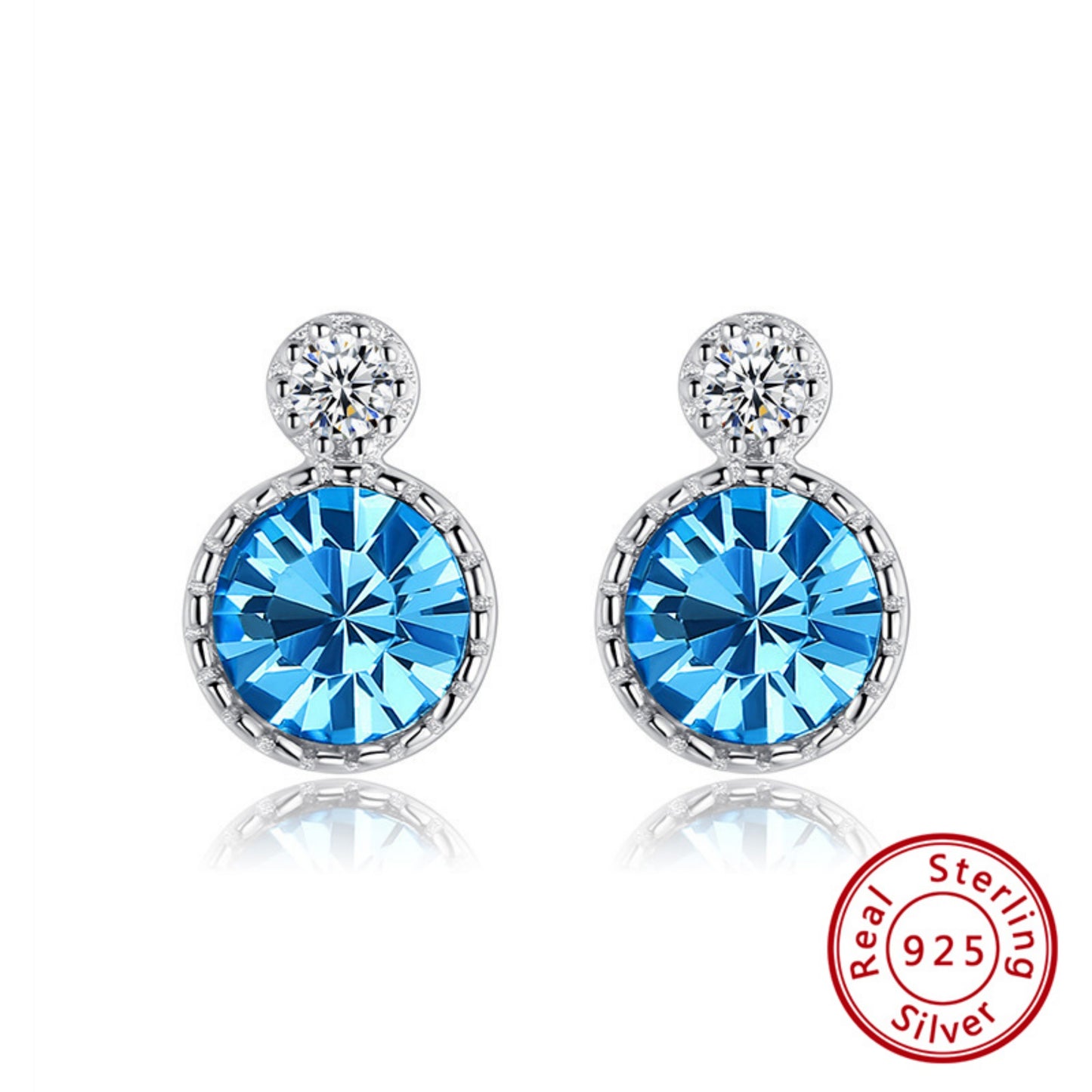 Elegante Ohrringe aus 925er Silber mit funkelnden Kristallen – Perfektes Geschenk für besondere Anlässe