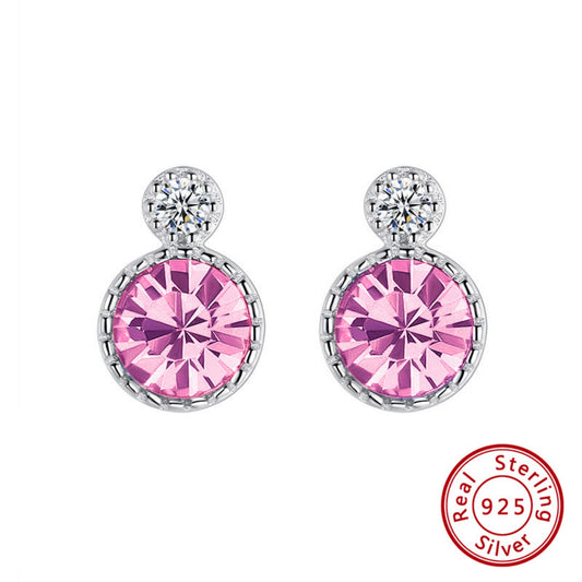 Elegante Ohrringe aus 925er Silber mit funkelnden Kristallen – Perfektes Geschenk für besondere Anlässe