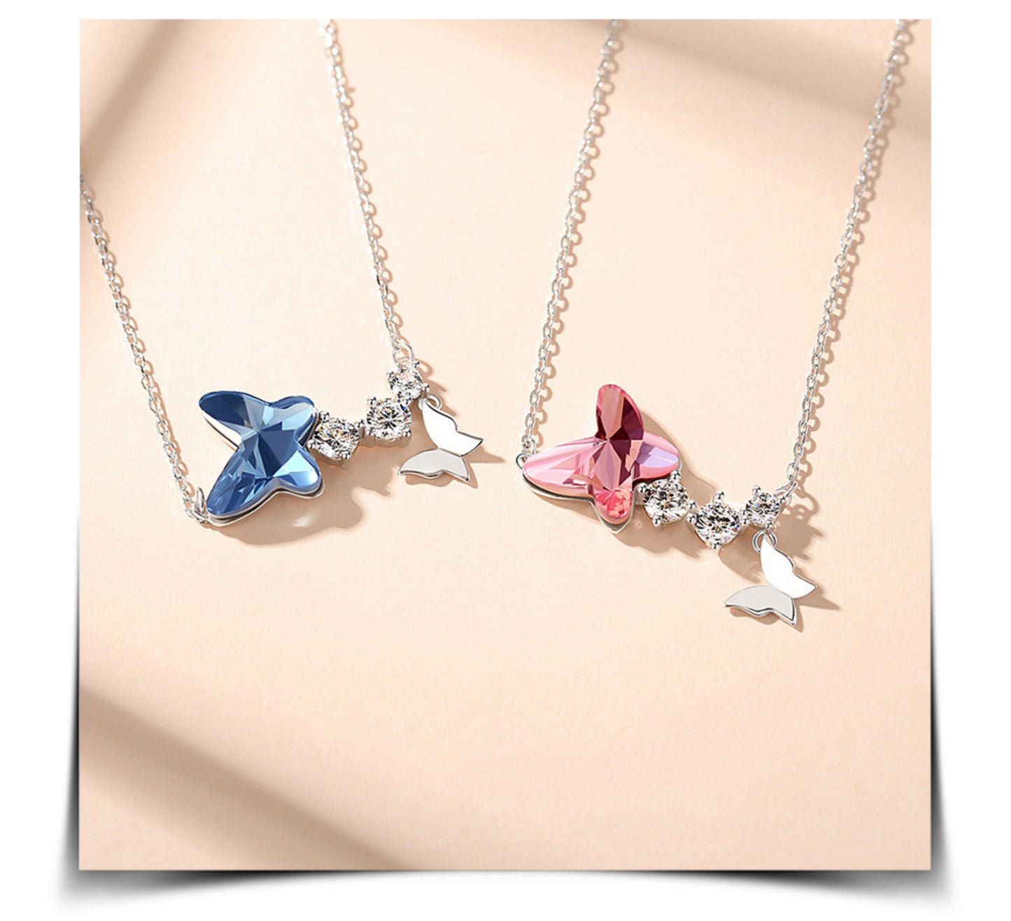 Funkelnde Schmetterlings-Halskette aus echtem 925 Sterling Silber – Ein Symbol für Freiheit und Eleganz
